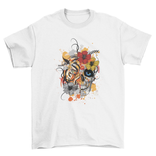 Tiger and skull t-shirt