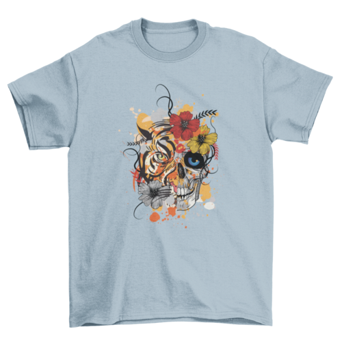 Tiger and skull t-shirt