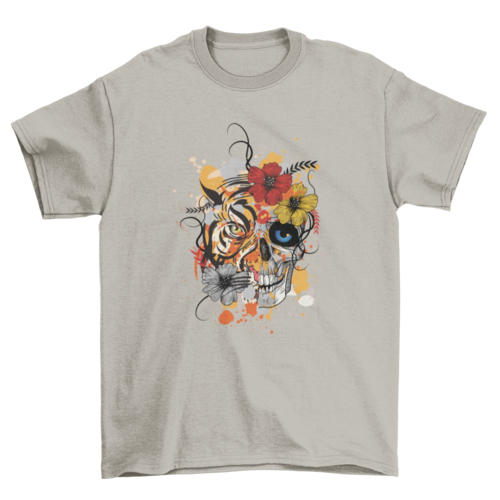 Tiger and skull t-shirt