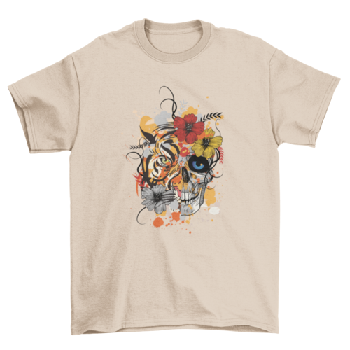 Tiger and skull t-shirt