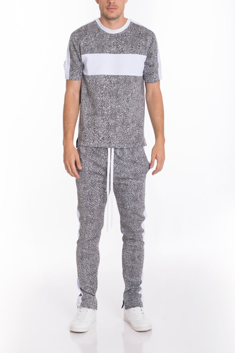 ELEPHAN PRINT PANTS- WHITE