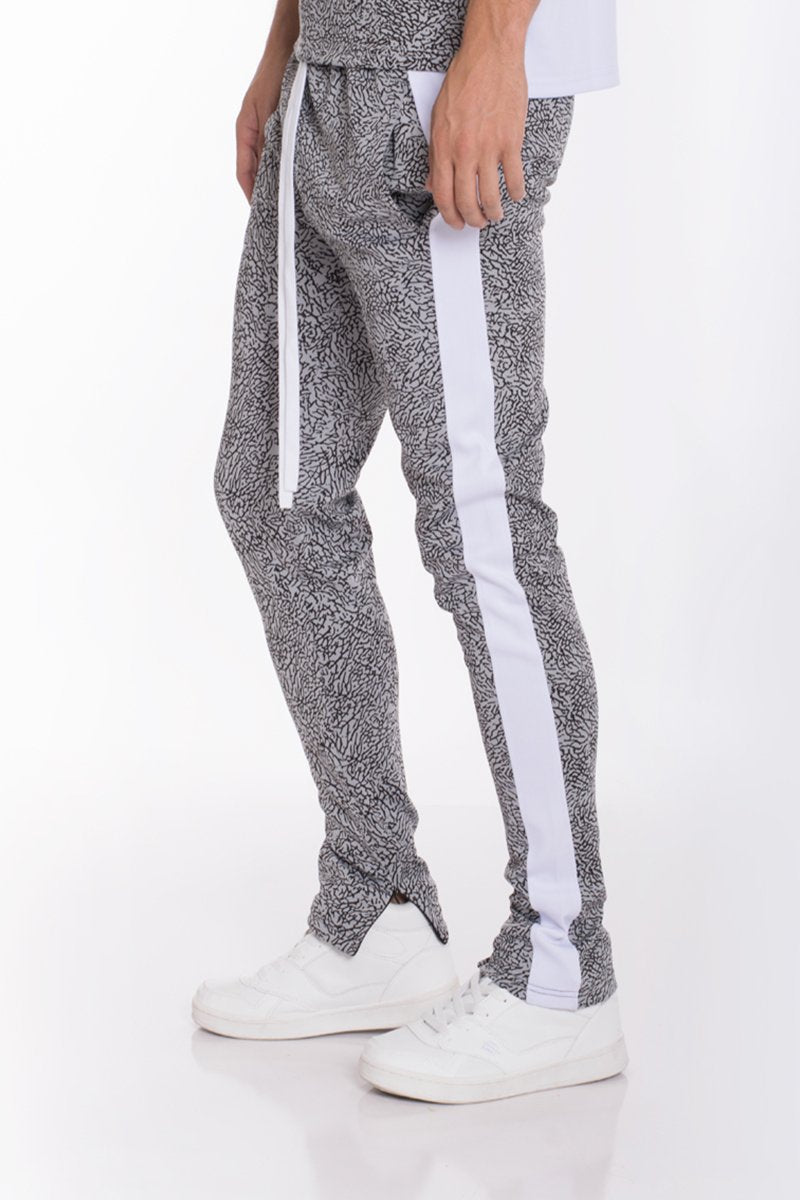 ELEPHAN PRINT PANTS- WHITE
