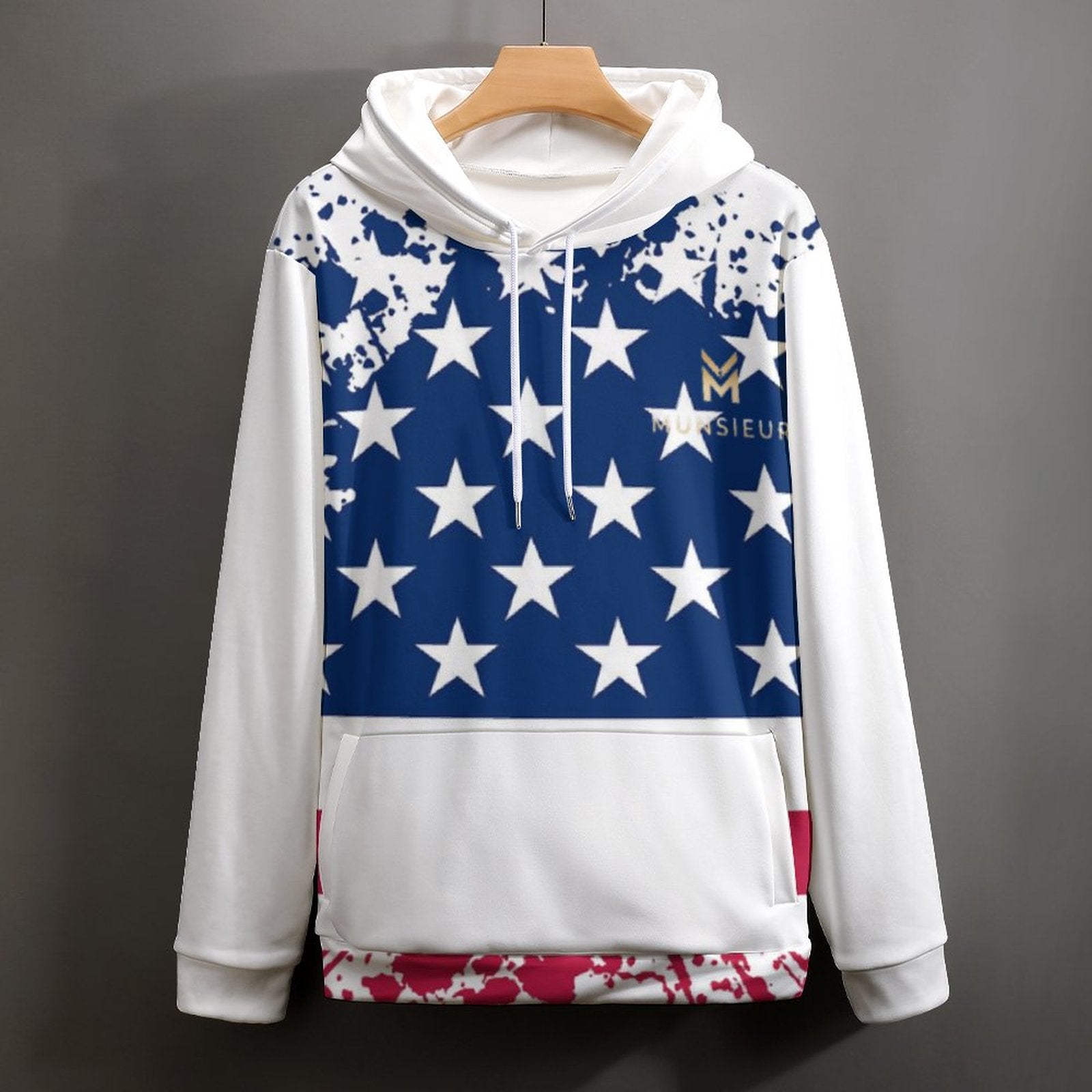 Munsieur Men's Graphic Hoodie America's Pride Hoodie 4th of July T-shirts - Jameson Ward