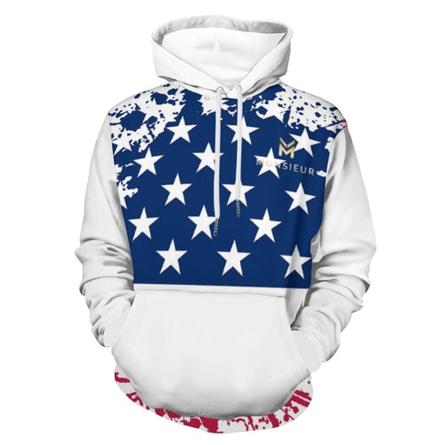 Munsieur Men's Graphic Hoodie America's Pride Hoodie 4th of July T-shirts - Jameson Ward