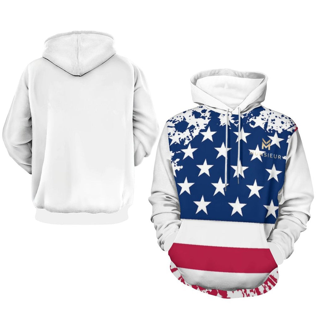 Munsieur Men's Graphic Hoodie America's Pride Hoodie 4th of July T-shirts - Jameson Ward