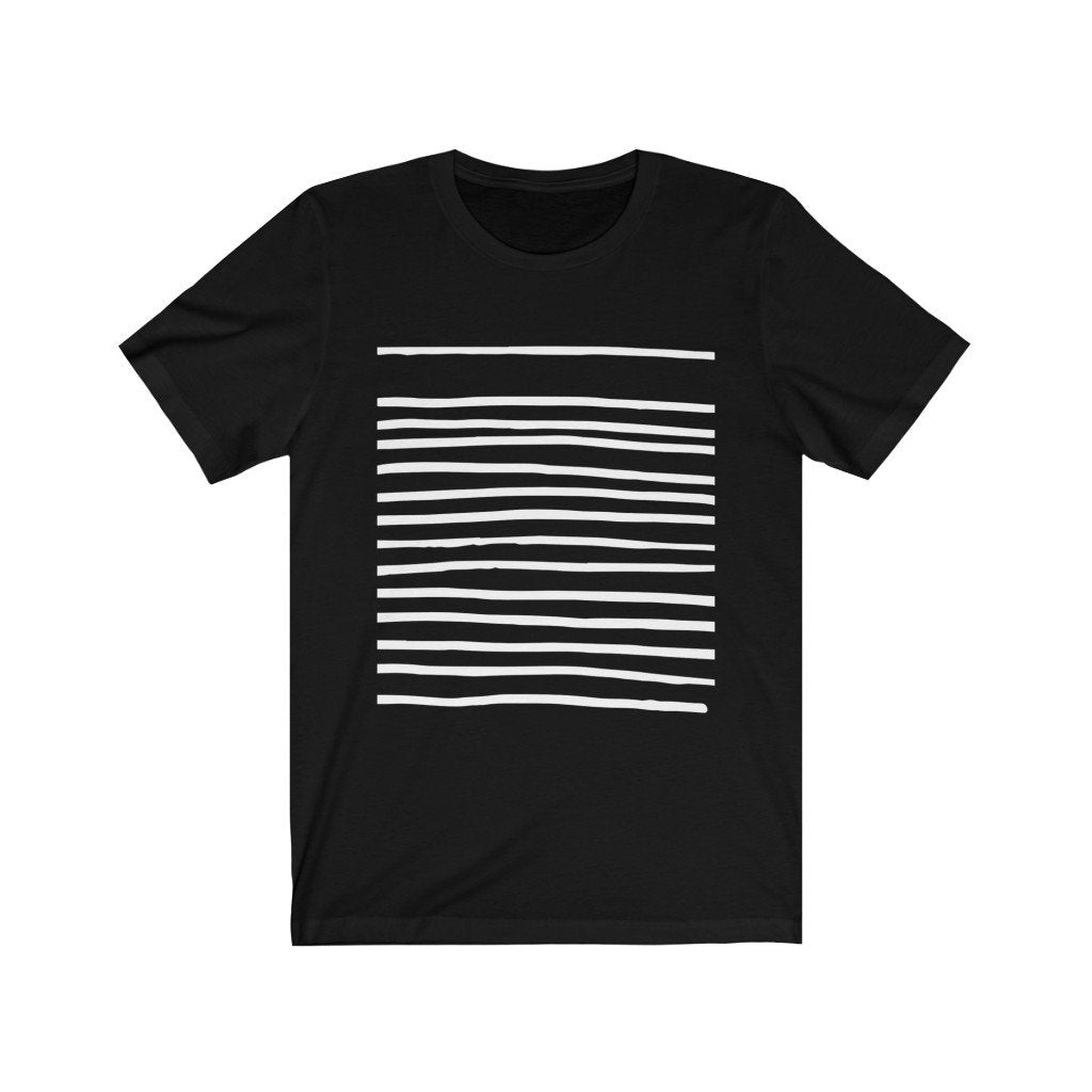 Mens T-Shirt with Lines in Black T-shirts - Jameson Ward