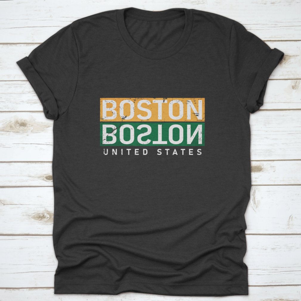 Boston T-Shirt Print Design. Vintage Square Seal Stamp, Badge Applique T-shirts - Jameson Ward