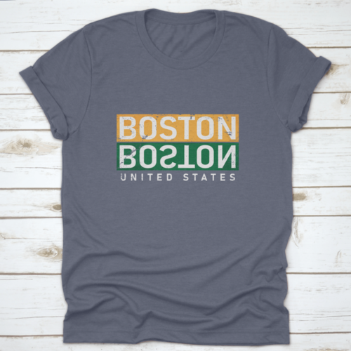 Boston T-Shirt Print Design. Vintage Square Seal Stamp, Badge Applique T-shirts - Jameson Ward