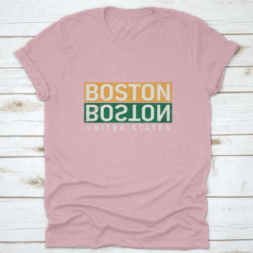 Boston T-Shirt Print Design. Vintage Square Seal Stamp, Badge Applique T-shirts - Jameson Ward