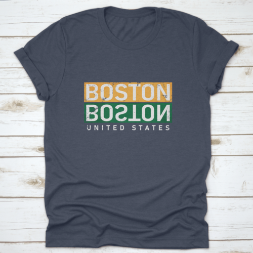 Boston T-Shirt Print Design. Vintage Square Seal Stamp, Badge Applique T-shirts - Jameson Ward