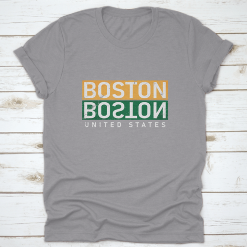 Boston T-Shirt Print Design. Vintage Square Seal Stamp, Badge Applique T-shirts - Jameson Ward
