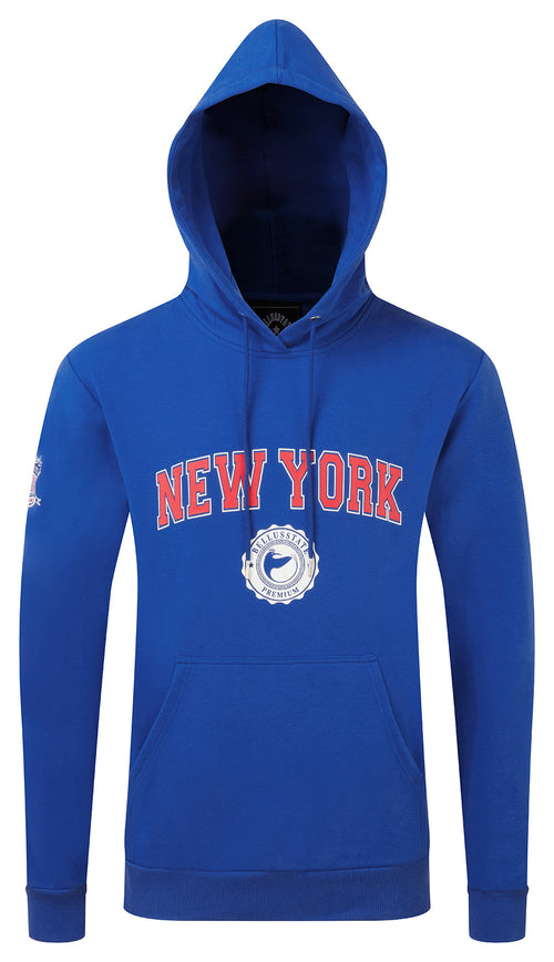 Cotton Unisex Hoodie With New York God Bird Logo Men's Clothing - Jameson Ward
