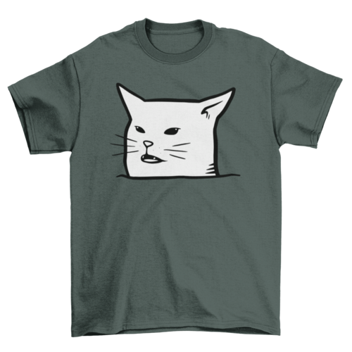 Unimpressed Meh Black Cat T-shirt T-shirts - Jameson Ward