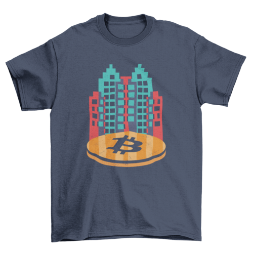 Cryptocurrency city t-shirt design T-shirts - Jameson Ward