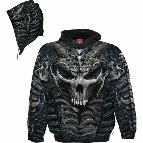 SKULL ARMOUR - Allover Hoody Black Sweaters & Hoodies - Jameson Ward