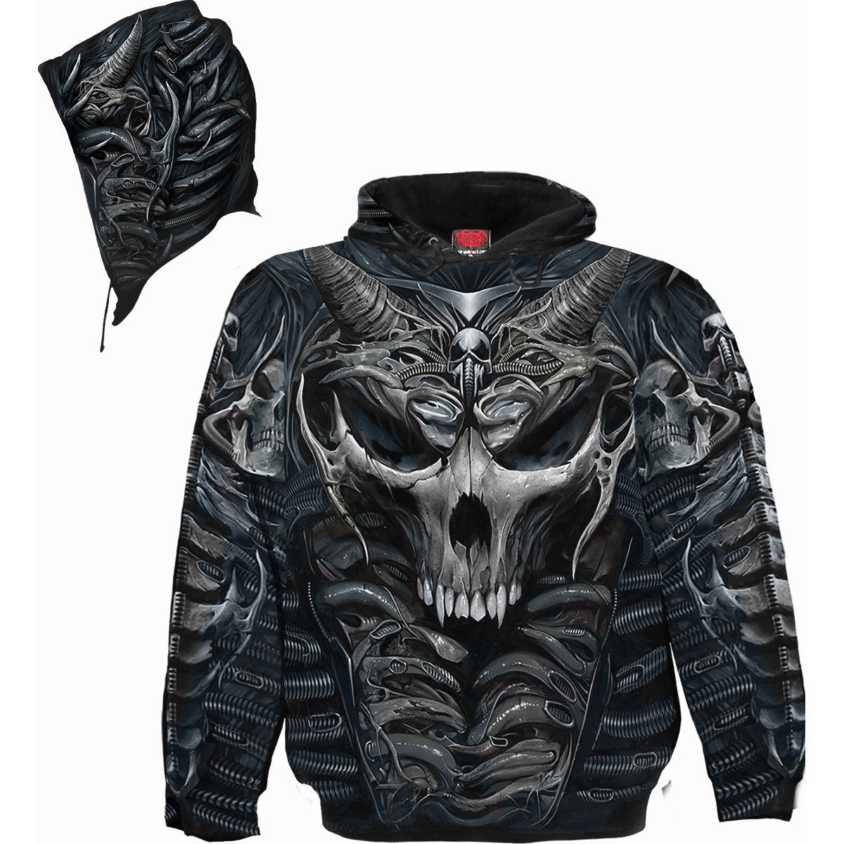 SKULL ARMOUR - Allover Hoody Black Sweaters & Hoodies - Jameson Ward
