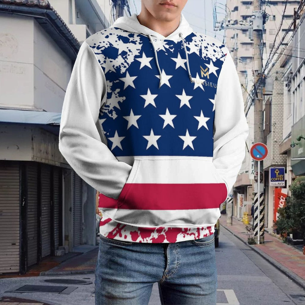 Munsieur Men's Graphic Hoodie America's Pride Hoodie 4th of July T-shirts - Jameson Ward