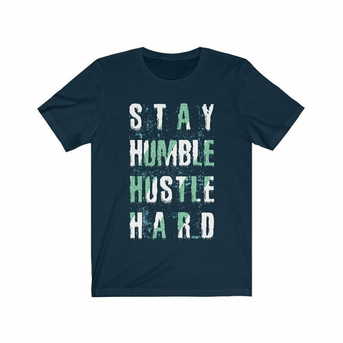 Stay Humble Hustle Hard Lettering T-Shirt Men's Clothing - Jameson Ward