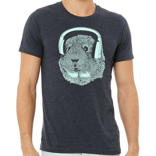Guinea Pig Wearing Headphones T-shirts - Jameson Ward