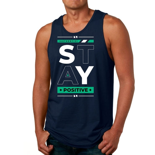 Mens Fitness Tank Top Graphic T-shirt Stay Positive Accessories - Jameson Ward