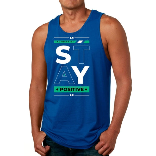 Mens Fitness Tank Top Graphic T-shirt Stay Positive Accessories - Jameson Ward