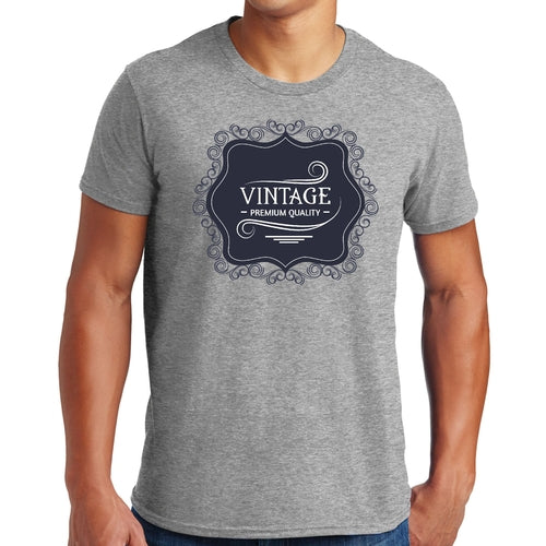 Mens Graphic T-shirt Vintage Premium Quality Blue White Illustration Accessories - Jameson Ward