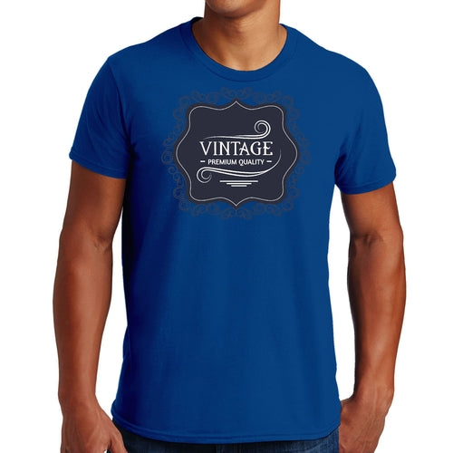 Mens Graphic T-shirt Vintage Premium Quality Blue White Illustration Accessories - Jameson Ward