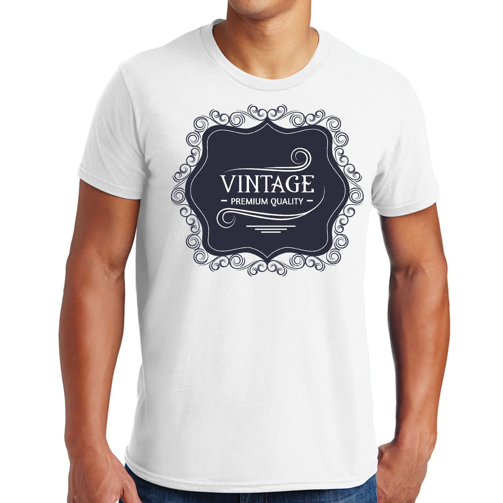 Mens Graphic T-shirt Vintage Premium Quality Blue White Illustration Accessories - Jameson Ward