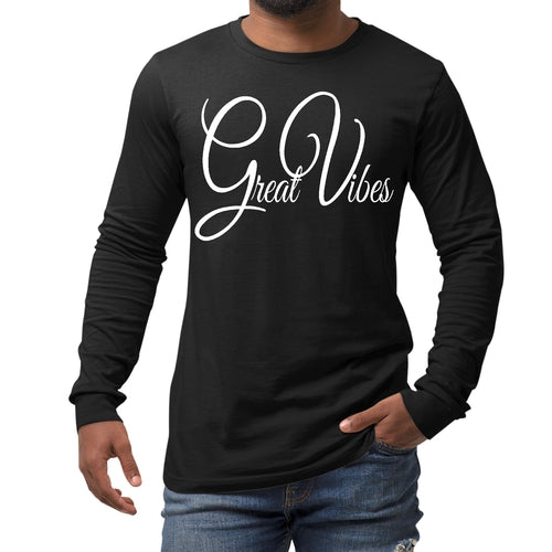 Mens Long Sleeve Graphic T-shirt - Great Vibes Accessories - Jameson Ward