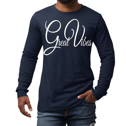 Mens Long Sleeve Graphic T-shirt - Great Vibes Accessories - Jameson Ward