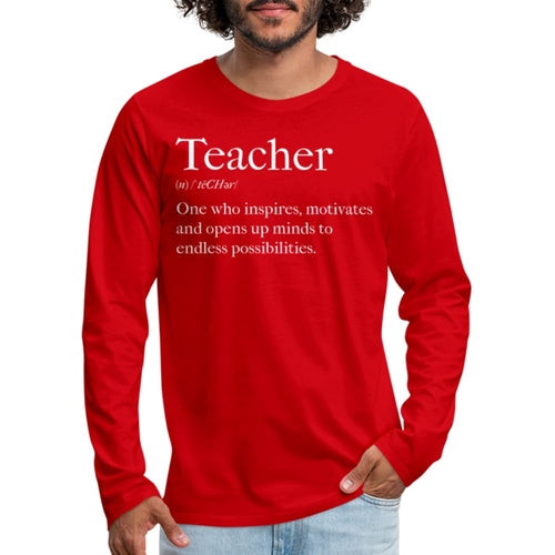 Mens Shirt - Long Sleeve Graphic Tee / Teachers Inspire Accessories - Jameson Ward