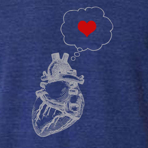 Mens heart thinking heart