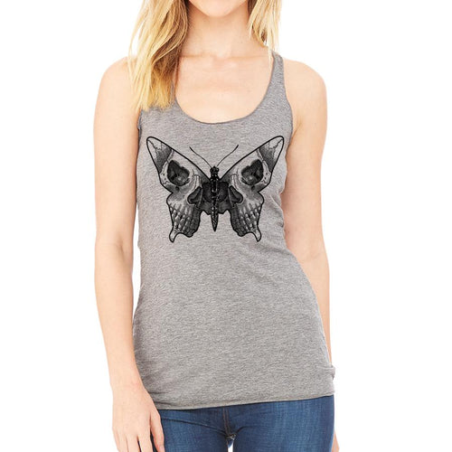 Butterfly skull racerback tank T-shirts - Jameson Ward