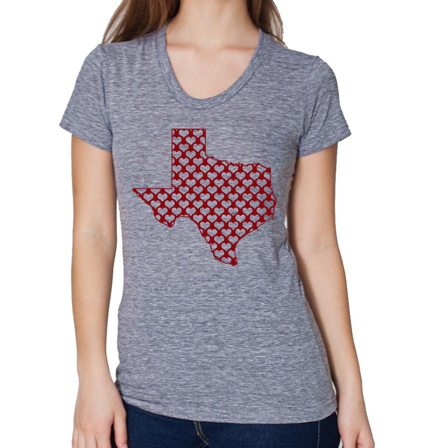 Texas hearts- women's T-shirts - Jameson Ward