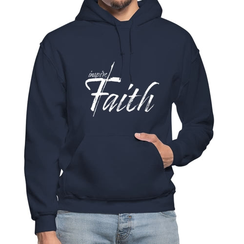 Mens Hoodie - Pullover Hooded Sweatshirt - Graphic/inspire Faith Sweaters & Hoodies - Jameson Ward