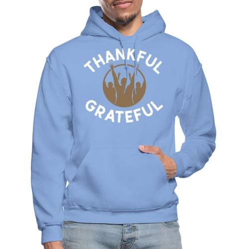 Mens Hoodie - Pullover Hooded Sweatshirt -graphic/thankful Grateful Sweaters & Hoodies - Jameson Ward