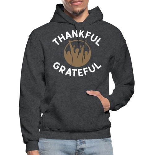 Mens Hoodie - Pullover Hooded Sweatshirt -graphic/thankful Grateful Sweaters & Hoodies - Jameson Ward