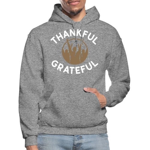 Mens Hoodie - Pullover Hooded Sweatshirt -graphic/thankful Grateful Sweaters & Hoodies - Jameson Ward