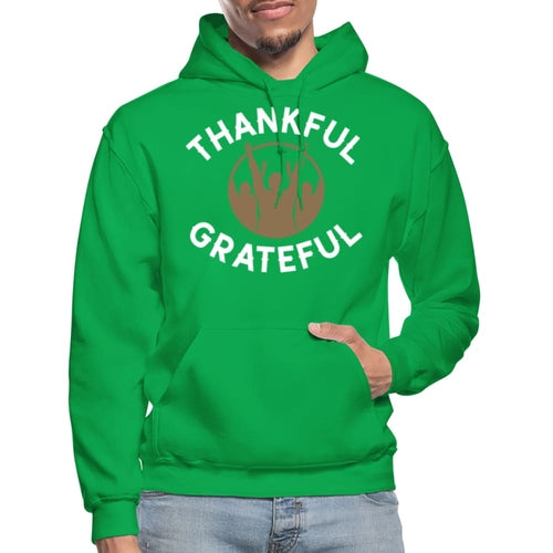 Mens Hoodie - Pullover Hooded Sweatshirt -graphic/thankful Grateful Sweaters & Hoodies - Jameson Ward