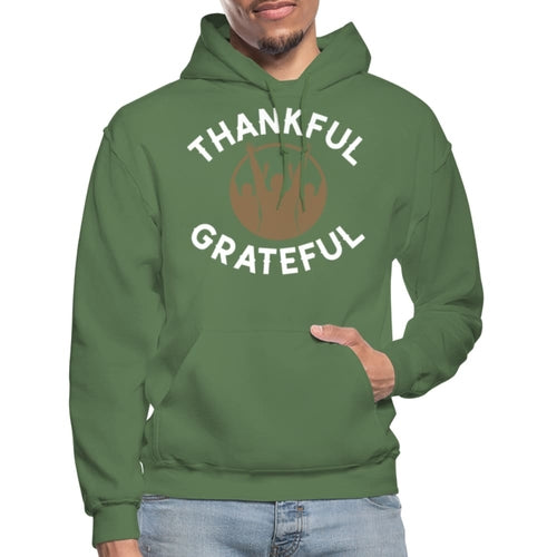 Mens Hoodie - Pullover Hooded Sweatshirt -graphic/thankful Grateful Sweaters & Hoodies - Jameson Ward