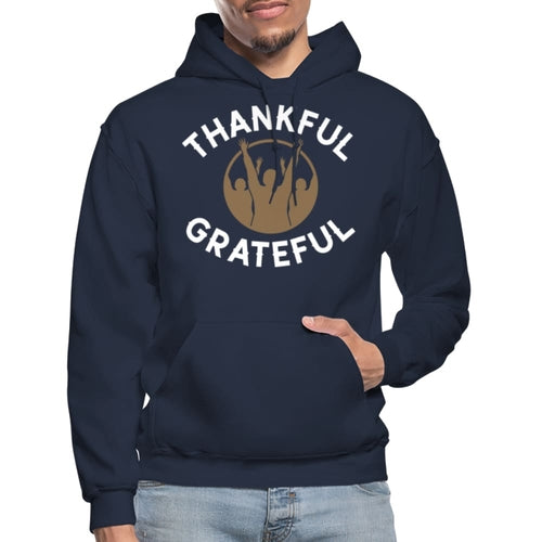 Mens Hoodie - Pullover Hooded Sweatshirt -graphic/thankful Grateful Sweaters & Hoodies - Jameson Ward