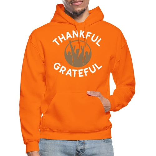 Mens Hoodie - Pullover Hooded Sweatshirt -graphic/thankful Grateful Sweaters & Hoodies - Jameson Ward