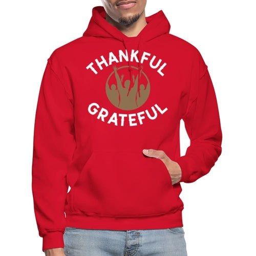 Mens Hoodie - Pullover Hooded Sweatshirt -graphic/thankful Grateful Sweaters & Hoodies - Jameson Ward