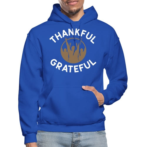 Mens Hoodie - Pullover Hooded Sweatshirt -graphic/thankful Grateful Sweaters & Hoodies - Jameson Ward