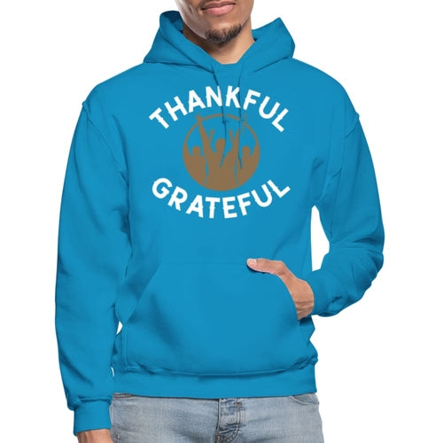Mens Hoodie - Pullover Hooded Sweatshirt -graphic/thankful Grateful Sweaters & Hoodies - Jameson Ward