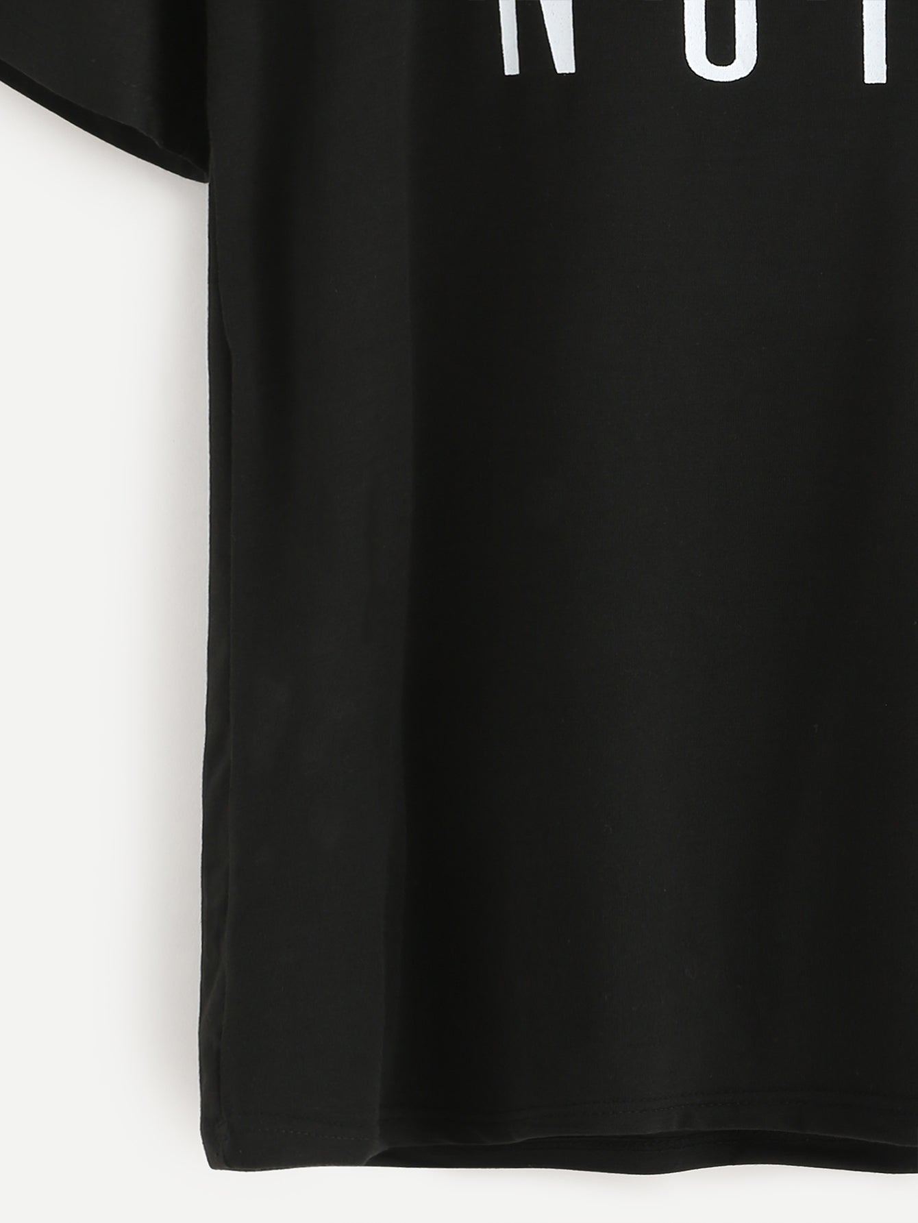 Black Letter Print Crew Neck T-shirt T-shirts - Jameson Ward