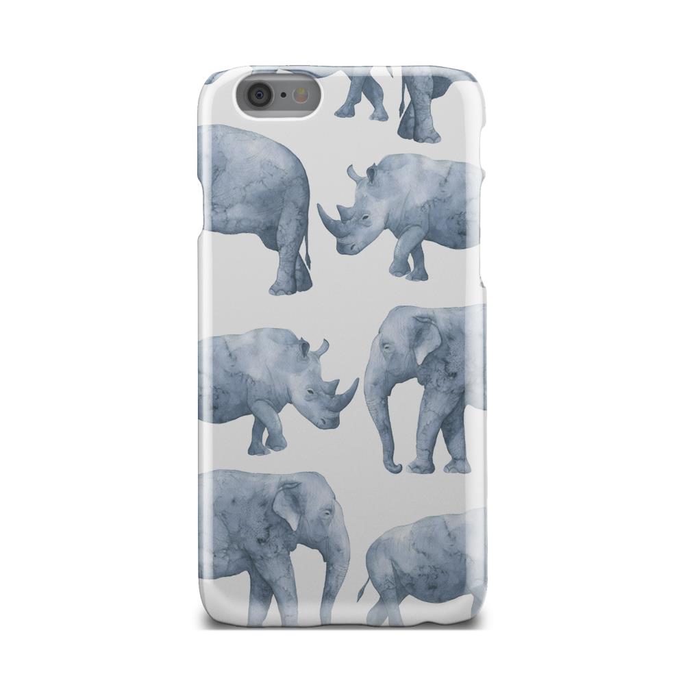 Safari Rhinos And Elephants Big Animal iPhone X Tech Accessories - Jameson Ward