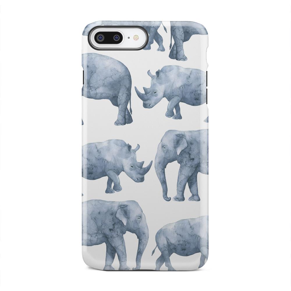 Safari Rhinos And Elephants Big Animal iPhone X Tech Accessories - Jameson Ward