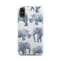 Safari Rhinos And Elephants Big Animal iPhone X Tech Accessories - Jameson Ward