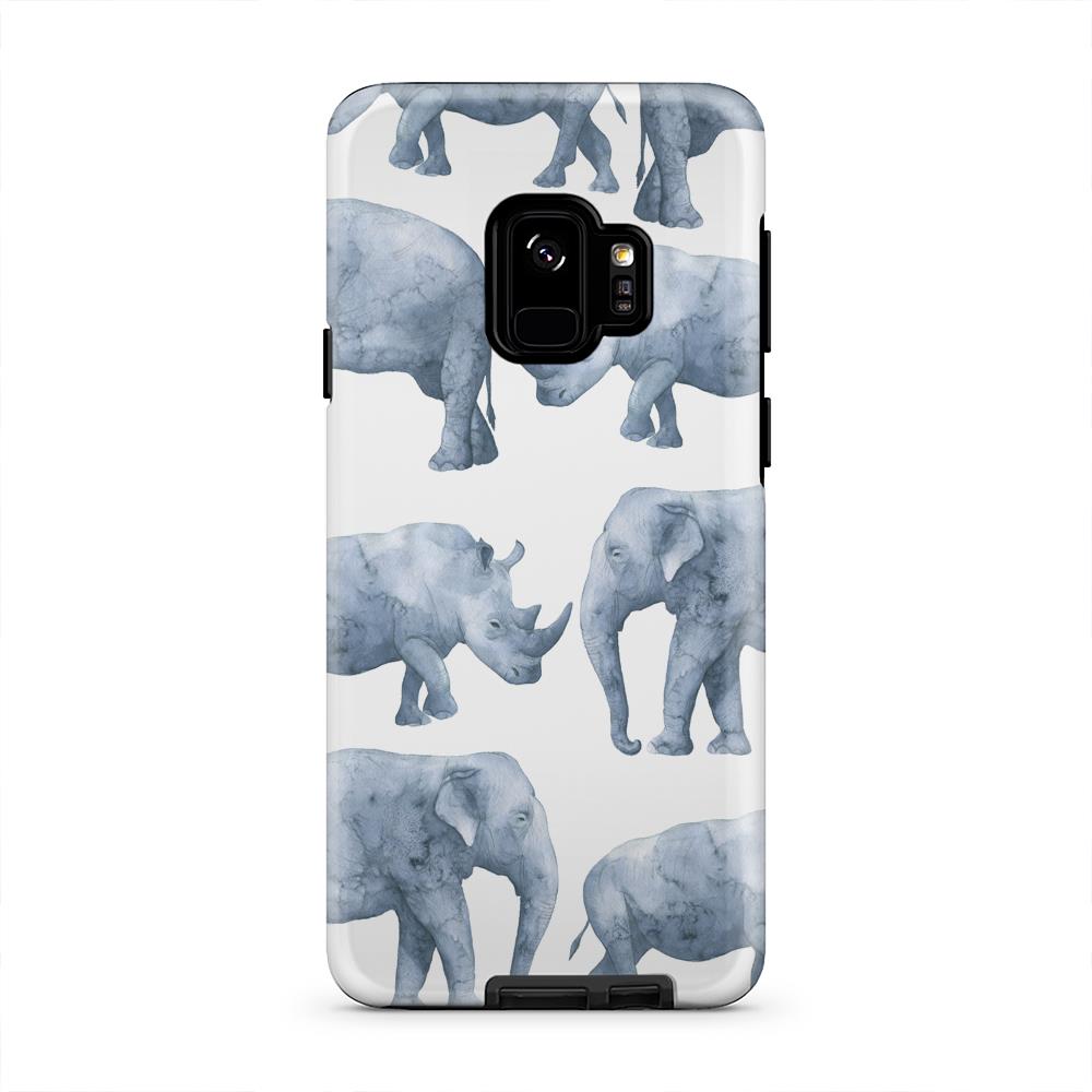 Safari Rhinos And Elephants Big Animal iPhone X Tech Accessories - Jameson Ward